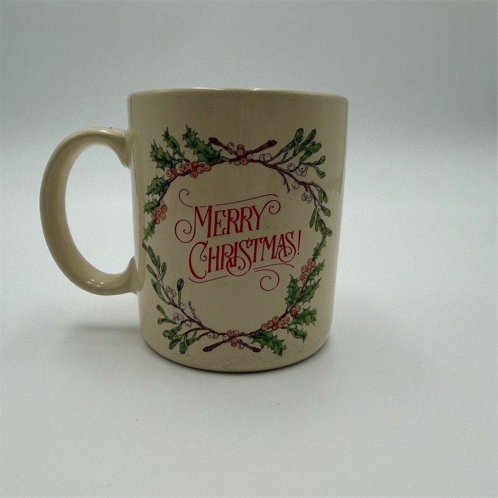 Hallmark‎ Mugs Merry Christmas Santa Coffee Mug Multicolor Vintage
